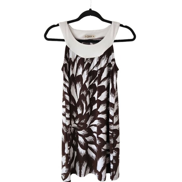 Forever 21 Y2K Chocker Abstract Art Sleeveless Shift Dress Medium - Picture 1 of 5